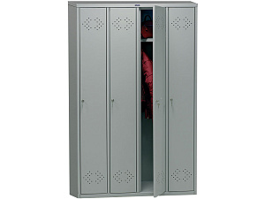 Шкаф для одежды LS 41 1830х1170х500 мм (ВхШхГ) 55 кг поставляются в разобранном виде, 4 двери, 4 секции.