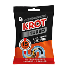 Средство для прочистки труб холодной водой "КРОТ "Turbo" гранулированное 90 гр
