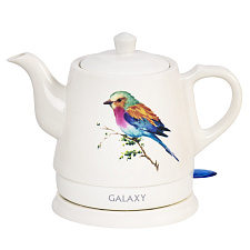 Чайник керамический GALAXY GL0501 объем 1 л, мощность 2200 Вт, автоотключение при закипании, автоотключение при отсутствие воды, длина шнура 70 см, 