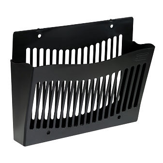 Буклетница настенная для бумаг формата А4, СТАММ, размер 260x100x340 мм, материал пластик, цвет черный