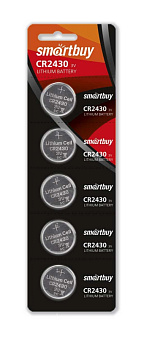 Батарейка литиевая Smartbuy CR2430 BL5 SBBL-2430-5B, 5шт/уп. ЦЕНА за уп.