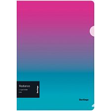 Папка-уголок  "Radiance" пластиковая, А4, плотность 200 мкр, цвет розовый/голубой градиент