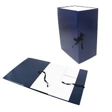 Папка на завязках, ширина 150 мм, формат А-4, картон с бумвиниловым покрытием, жесткий корпус, цвет синий 