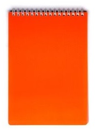 Блокнот формат А-5, 80 листов "Diamond neon" Оранжевый, блок в клетку, на спирали, пластиковая обложка, цвет оранжевый