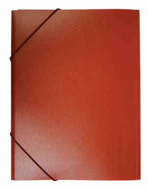 Папка на резинке "Бюрократ" А4, пластик, корешок шириной 15мм, толщина  500мкр, цвет красный