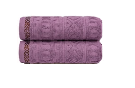 Полотенце махровое "Руны J-134" 50х90 см, плотность 530 гр/м2, 100% хлопок, цвет фиолетовый