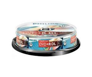 Диск DVD+R Philips 8.5Gb 2.4-8x Cake Box DL (10шт) (9634/35618) двухслойный