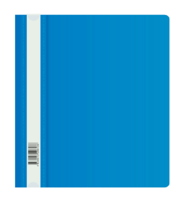 Скоросшиватель пластиковый А5, верхний лист прозрачный, цвет синий 