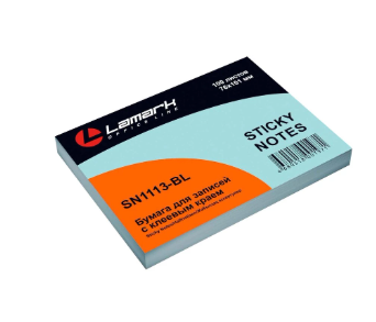 Бумага с клеевым краем "Lamark", размер 76х101мм, 100 листов, голубая пастель