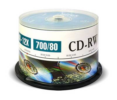Диск CD-RW Mirex 700Mb 12x Cake Box 50шт/уп UL121002A8L перезаписываемый компакт-диск
