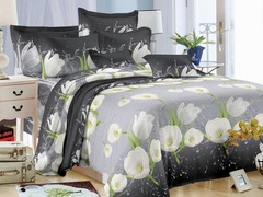 Комплект постельного белья Семейный Микросатин FELICITA " Аделита" Простыня 220х240 см, пододеяльник 143х215 см-2 шт, наволочка 70х70 см - 2шт