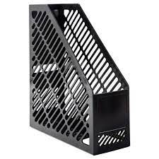 Вертикальный накопитель "Deli E9841" пластик, размеры 259х90х295мм, цвет черный