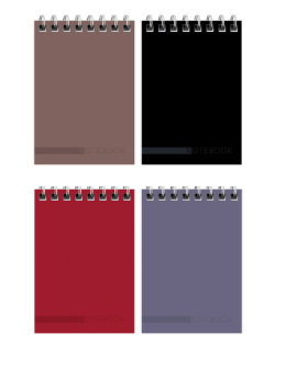 Блокнот формат А7, 40 листов BG "Моноколор. Classic", блок в клетку, на спирали , обложка мелованный картон, цвет ассорти