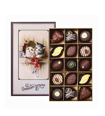 Шоколадные конфеты "Старинная открытка" ПАО Красный Октябрь 160г набор