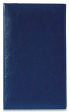 Визитница с отделениями на 72 визитки, натуральная кожа, цвет синий 210х125 мм