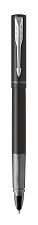 Роллер PARKER Vector XL Black CT F черный стержень, корпус: латунь лакированная, серебристая отделка, подарочная упаковка