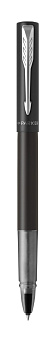Роллер PARKER Vector XL Black CT F черный стержень, корпус: латунь лакированная, серебристая отделка, подарочная упаковка