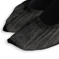 Носки из спанбонда 3 гр плотность  20 гр/м2 антискользящие в упаковке 50 пар /цена за упаковку, цвет черный