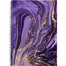 Тетрадь А-4  96 клетка спираль Selection Fluid фиолет, обложка картон
