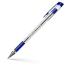 Ручка шариковая ErichKrausе "Ultra L30", синий стержень, 0,7 мм, прозрачный корпус, резиновая манжетка