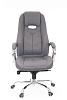 Кресло Everprof Drift M, Обивка - экокожа, цвет серый. Хромированная крестовина. Механизм мультиблок. Нагрузка до 120 кг.