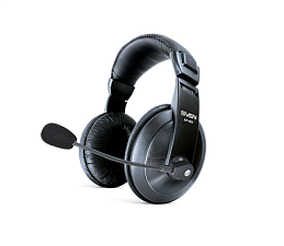 Наушники с микрофоном Defender Sven AP-860MV, накладные, регулировка громкости, наушники - 2 x 3.5 mm стерео jack, кабель 2 м, цвет черный