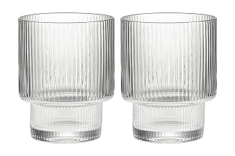 Набор: 2 стаканов Pozzi Milano 1876 "Modern Classic", стекло хрустальное, 320мл, цвет прозрачный, в подарочной упаковке
