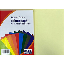 Бумага COLOR Paper формат А-4, плотность 80 г/м2, 100 листов, цвет желтый Пастель CPP-04 