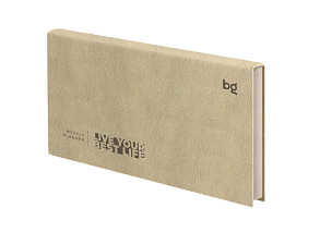 Еженедельник планинг недатированный "BG "Waltz.Beige metallic" искусственная кожа, мягкий переплет, 64л, размер 171х93мм,  цвет бежевый