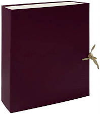 Папка на завязках, ширина 100 мм , формат  А-4, картон с бумвиниловым покрытием, жесткий корпус, цвет бордовый Lamark
