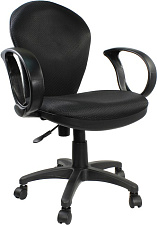 Кресло CH-687 AXSN обивка - ткань черная. Пластиковые подлокотники. Пластиковая крестовина. Пружинно-винтовой механизм. Нагрузка до 120 кг.