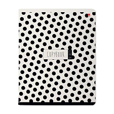 Тетради 48 листов А5 в клетку на скобе "BLACK&WHITE" обложка мелованный картон УФ-лак, 5 дизайнов