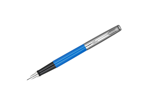 Ручка перьевая PARKER "Jotter Originals Blue Chrom CT", синяя, в подарочной упаковке.