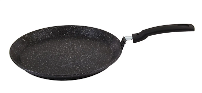 Сковорода блинная d=20 см KUKMARA сбмт200-1а, съемная ручка, алюминий, темный мрамор						