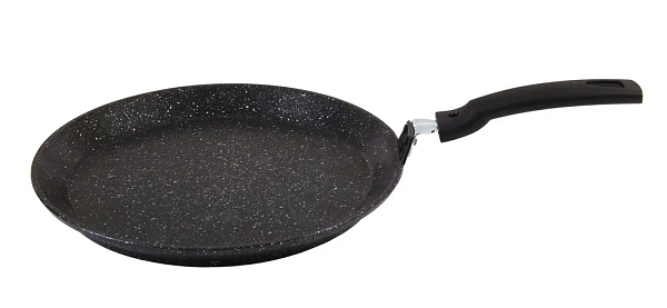 Сковорода блинная d=20 см KUKMARA сбмт200-1а, съемная ручка, алюминий, темный мрамор						