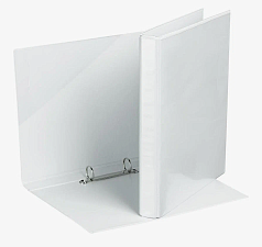 Папка на 2 -х кольцах  Панорама 35мм  "BANTEX" ПВХ, карман на обложке, цвет белый, А4