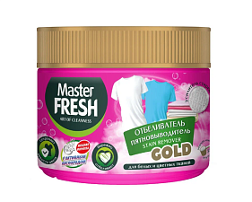 Пятновыводитель и отбеливатель "Master Fresh Gold" 500 гр, кислородный, без хлора, для белого белья.