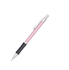 Карандаш автоматический "Профи-Стиль" 0,5 мм, с резиновым грипом, пластиковый корпус, металлический клип, цвет корпуса  серебристый, розовый
