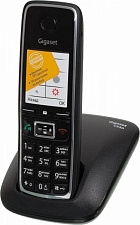 Телефон радио Gigaset C530 AM SYS RUS на подставке, телефонный справочник на 200 имен, подсветка дисплея, поиск трубки, будильник, AOH/Caller ID. цвет черный