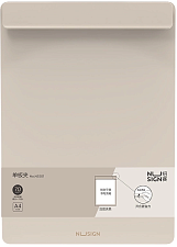 Планшет А4 с верхним зажимом "Deli Nusign NS501GREY", пластик 0,7мм, до 70 листов, цвет серый