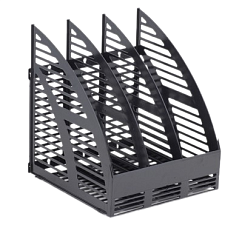 Вертикальный накопитель пластиковыый 3 отделения, размеры 245х245х285мм, цвет черный