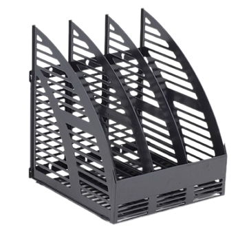 Вертикальный накопитель пластиковыый 3 отделения, размеры 245х245х285мм, цвет черный