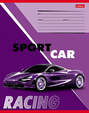 Тетрадь 18 листов А5 в клетку на скобе Хатбер "ГОНКИ" обложка мелованный картон, 5 дизайнов