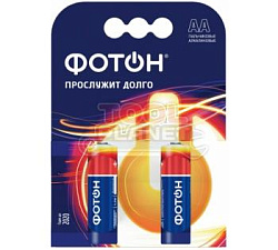 Батарейка щелочная Фотон / 1,5V / LR6, AA, пальчиковые / 2 шт./уп.