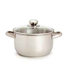Кастрюля «Амет» 1С- 804, 3 л, d=18 см, нержавеющая сталь, зеркальная полировка, крышка металл