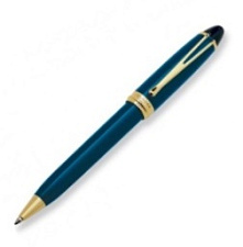 Ручка AURORA Ipsilon De Luxe смола, позолота, нажимной механизм, синий