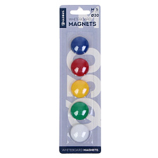 Магниты для доски 30 мм 5 шт/уп, цветные круглые Globus МЦ30
