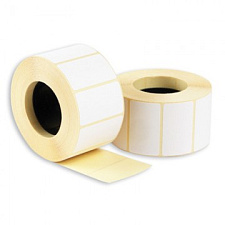 Термоэтикетки  самоклеющиеся 43x25 мм внутренний диаметр втулки 40 мм ECO без печати, 1000 этикеток в рулоне