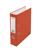 Папка - регистратор металлический кант, корешок 75мм, покрытие PVC цвет оранжевый, карман со сменной этикеткой