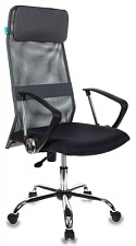 Кресло KB-6 N/SL/DG/TW-12  спинка - сетка, сиденье - сетчатая ткань. цвет серый. Хромированная крестовина. Пружинно-винтовой механизм качания. Нагрузка до 120 кг.